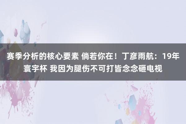 赛季分析的核心要素 倘若你在！丁彦雨航：19年寰宇杯 我因为腿伤不可打皆念念砸电视